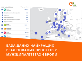 База даних найкращих реалізованих проєктів у муніципалітетах ЄС